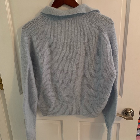 EVERLANE Alpaca Waffle Stitch Polo Sweater - Picture 5 of 7